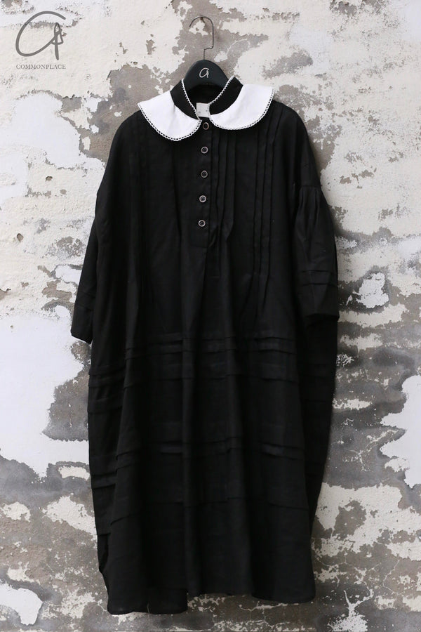 Pengtai Medication Room Clothing-object healing line pleated DOLLY dress PT-MRS25C04-1-HEI black